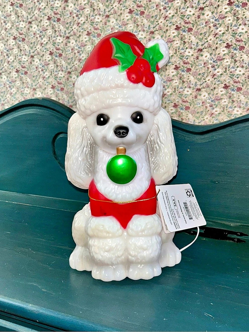 11-inch Light Up Christmas Poodle Blow Mold